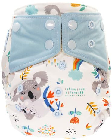 Blümchen All-in-One-Windel Organic BIO-Baumwolle Snap (Koala Liebe)