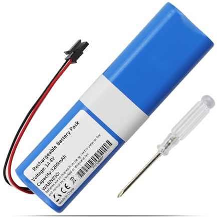 MULS 5200mAh Battery Replacement for Dreame D10s Pro Xiaomi P2150-4S2P-MMBK Robot Vacuum Cleaner 14.4V with Tools