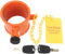 Tbest - Verrou d'attelage de selle de remorque, antivol robuste pour camping-cars, bateaux, camping-cars et semi-remorques, orange