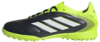 adidas Mixte Enfant Copa Pure III League Turf Football Boots Kids, Core Black/Cloud White/Lucid Lemon, 35 EU