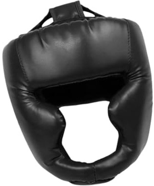 rockible Caschetto da Boxe, Protezione per la Testa Morbida, Attrezzatura per l'allenamento, Casco, Protezione per la Testa per Sparring, Wrestling, Grappling, Bambini Neri