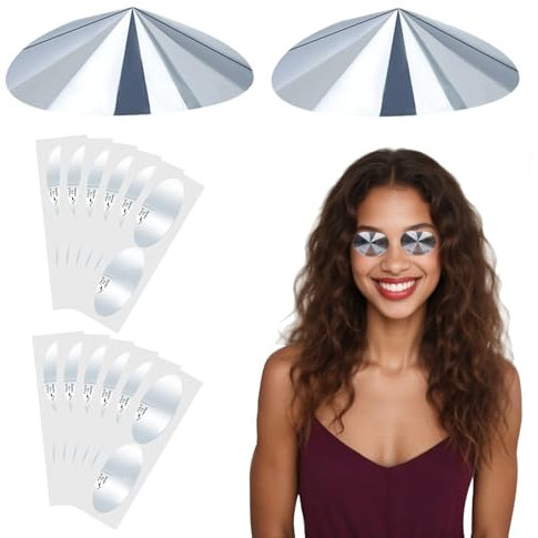 40 paia di coni usa e getta per protezione degli occhi del lettino solare adesivi di protezione UV argento occhiali da sole accessori senza cinghie elastiche e linee per casa abbronzatura interna