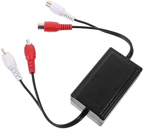 SHINEOFI Isolatore Di Rumore Audio Per Auto Filtro Antironzio Ground Loop Hum Riduttore Di Disturbi Stereo Auto Facile Installazione