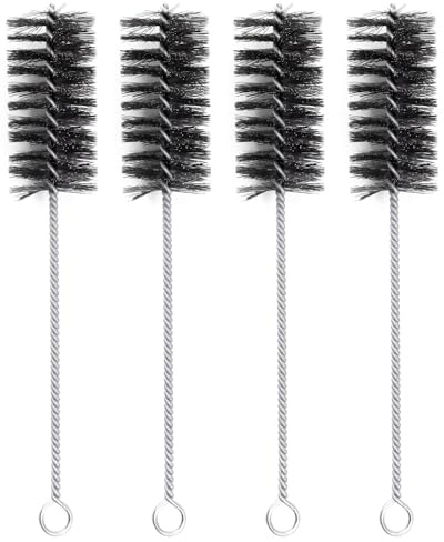 Set di 4 spazzole di pulizia per tubo stufa Ø 40 mm Spazzola universale per camini e caldaie