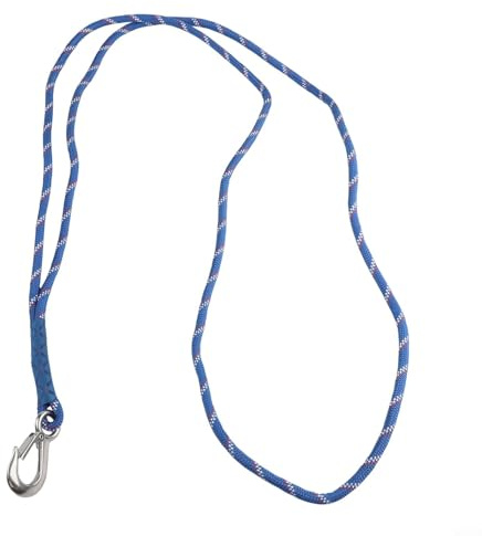 Corde robuste avec mousqueton pour accrocher en toute sécurité aux arbres ou aux supports robustes, conçue pour supporter de lourdes charges en extérieur (longueur de la corde 150 cm)