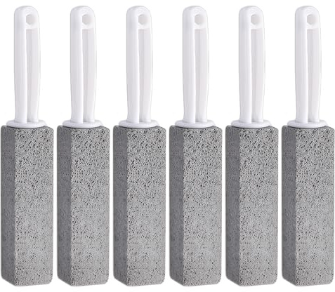 6 stycken pimpsten toalettrengörare, rengöringsblock WC pimpsten toalett toalett rengöring sten toalett pimpsten med långt handtag rengöringssten för badrum toalett