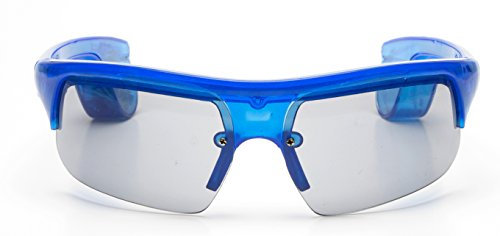 LED Leuchtbrille Party Ohne Kabel Men-Style Blau mit 9 Led Partybrille Karneval Fasching Neon Sonnenbrille