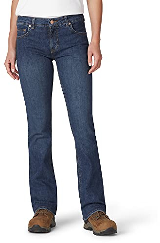 Dickies womens Perfect Shape Denim - Bootcut Stretch Jeans, Stonewashed Indigo Blue, 14 US
