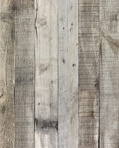 Livebor Light Gray Wood Contact Paper Peel and Stick Wallpaper 17.7”x 120” Wood Wallpaper Peel and Stick Shiplap Contact Paper Wood Plank Self Adhesive Wallpaper Distressed Wood Wall Paper