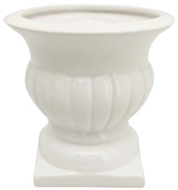 Coppa ovale in ceramica bianca stile romano 12,5 x 7 x h. 9 cm