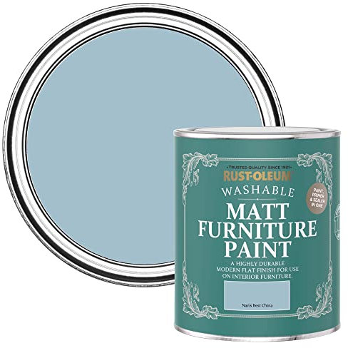 Rust-Oleum Blue Furniture Paint in Matt Finish - My Nan's Best China 750ml