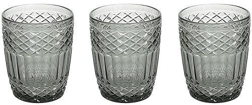 Tognana Claire - Juego de 3 vasos 300 cc, cristal, gris