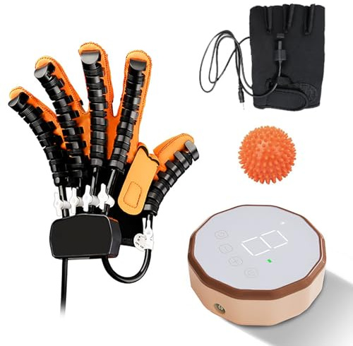 Guanti Robot Di Riabilitazione, Ortesi Per Le Dita, Alleviare La Rigidità Delle Mani, Aiuti Per L'esercizio A Mano, Per La Paralisi Cerebrale Artrite Ictus Emiplegia Pazie(Size:XL,Color:Mano sinistra)