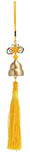 LIYJTK Brass Gourd Pendant Ornament Feng Shui Bell Wind Chime Hanging Charm Gift Home Car Decor