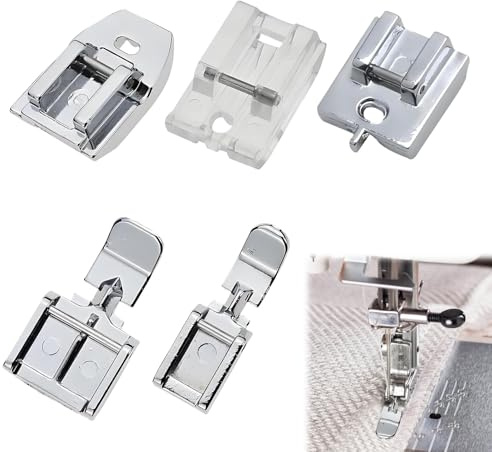 Walking Foot for Sewing Machine, 5 PCS Invisible Zipper Foot Sewing Machine Feet Compatible with Brother Singer Janome & Other Household Low Shank Sewing Machines