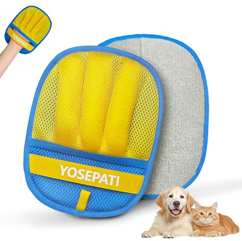 YOSEPATI Gant Anti-Poils d'animaux, Brosse Magique Cinq Doigts pour Chiens