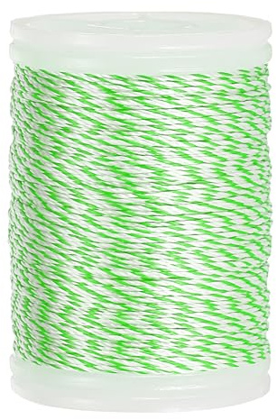 QUARKZMAN Hilo De Servicio para Cuerda De Arco Recurvo 120 Yardas / 110 m Hilo De Nylon para Cuerda De Arco Recurvo Y Compuesto para Atar Punto De Mira Y Nock (Verde Claro/Blanco)