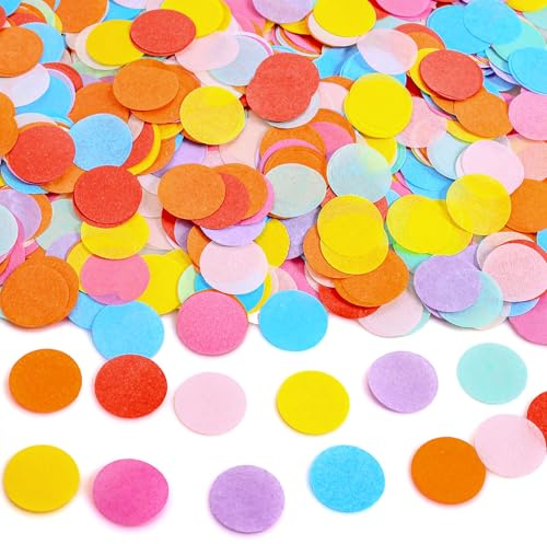 Xnegau Coriandoli Colorati - 6000 Pezzi Rotondi Coriandoli 2.5cm Decorazione per Tavolo Multicolore per Matrimoni, Compleanni, Feste, Festival, Arte e Artigianato, Fai da te (50g)
