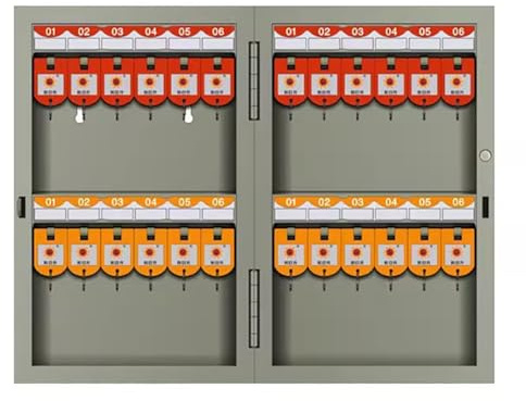 Armadietto portachiavi da parete con 24/32/48/72/96/120 slot – Conservazione sicura delle chiavi per hotel e aziende, con scaffali, soluzione di archiviazione efficiente per un facile accesso