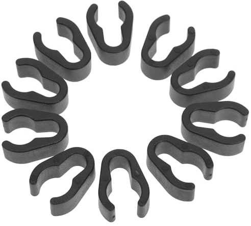 Mikikit Microphone Cable Clamps 10Pcs Plastic Clips for Mic Stand Poles Ktv and Stage Cable Management