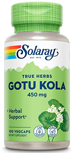 Solaray Gotu Kola 450 mg - 100 Vegcaps/Apto para veganos