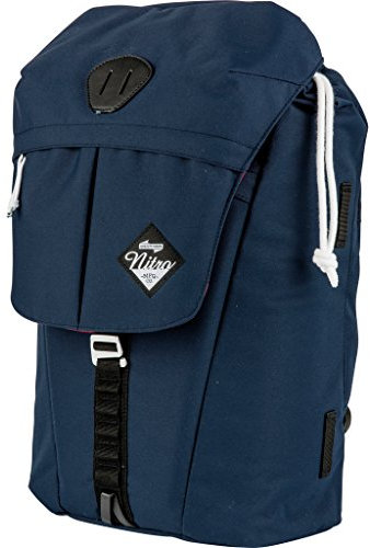Nitro Cypress sportiver Daypack Rucksack für Uni & Freizeit, Streetpack mit gepolstertem 15“ Wide Laptopfach & Seesacktunnelverschluss, Überschlagdeckel, Indigo, 28 L