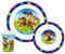 FUN HOUSE 005398 Paw Patrol Geschirrset für Kinder, 3-teilig, Polypropylen, Blau, 26,5 x 7 x 25 cm