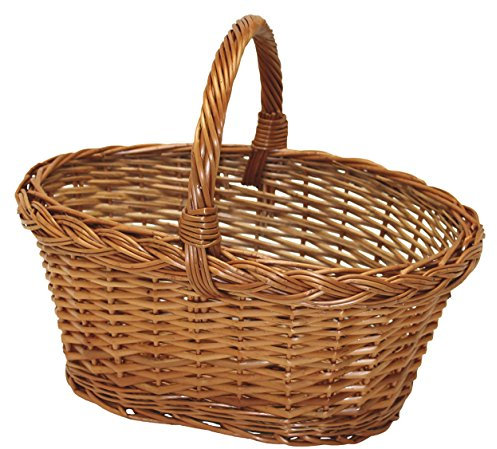 Linea Garden Friend Cesto di Vimini Spaccato da Funghi C1550200, Marrone, ‎39 x 29 x 30 cm, 450 Grammi