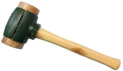Rawhide Mallet Split Head Hammer #5 GARLAND 31005 with 2-3/4 Rawhide Faces