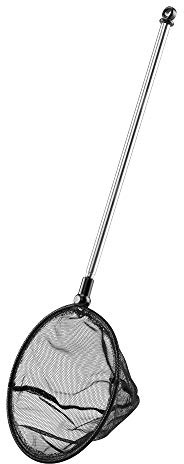 Lpraer Aquarium Fish Net 5 Round Fish Net with Extendable 9.8-24.4 Telescopic Stainless Steel Long Handle Fine Mesh for Fish Tank