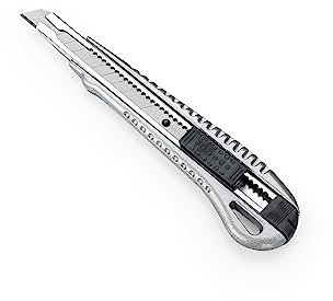 Dahle Professional Cutter (18 mm Abbrechklinge, Metallgehäuse, für professionelle Anforderungen) silber