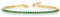 namana Gold Plated Green Tennis Bracelets for Women and Teenage Girls, Dainty Emerald Green Bracelet in Gold Plated 925 Sterling Silver, Thin Gold Tennis Bracelet, Cute Gold Bracelet for Women