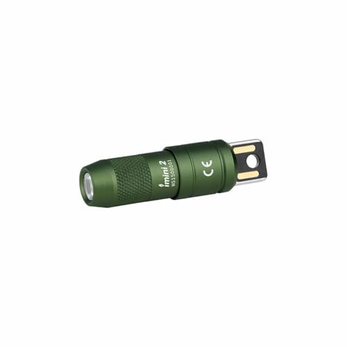 OLIGHT imini 2 Keychain Rechargeable Small EDC Torch, OD Green | 50 Lumens, Magnetic Base, Integrated USB Plug, High Performance, Compact LED Flashlight, Daily Carry
