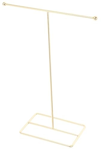 STOBAZA Support De Bijoux T-bar Organisateur De Colliers Bracelets Et Boucles Oreilles Rack De Pour Maison Et Magasin Décoration or