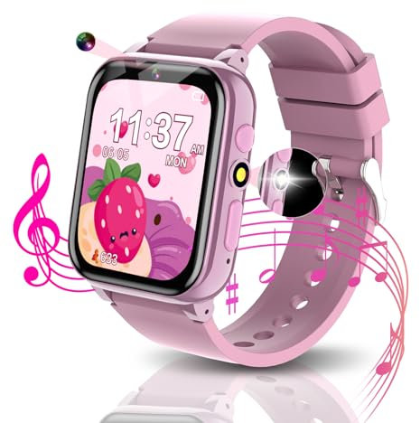 MiracDan Smartwatch Kinder, Kinder Uhren Mädchen mit 26 Spiel, Lernkarten, Hörbuch, Kamera, Musik, Schrittzähler, Taschenlampe, Wecker, Kinder-Smartwatch Spielzeug Geschenk 5–12 Jahre alt