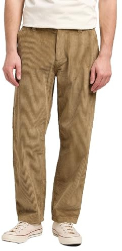 Lee Jeans da Uomo Loose Workwear Chino, Loose Straight Fit, Straight Leg, Cachi, 48 IT (34W/32L)