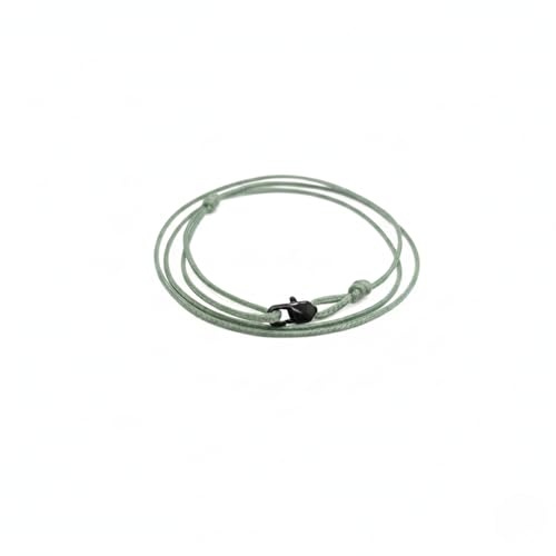 TRIPLE K&S Pulsera enroscable fina para hombre y mujer con cierre de mosquetón, hecha a mano, joyería marítima surfista, pulsera de tela minimalista, 100% resistente al agua y ajustable, Einstellbar,