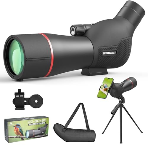 Spotting Scope 20-60x60 with Tripod, Portable for Wildlife Viewing & Hiking