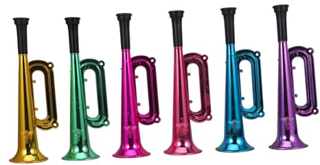 Gogogmee 12 piezas Trompetas de Plástico para Animar Deportivos Bocina Ligera Fácil de Usar para Fiestas de Fútbol