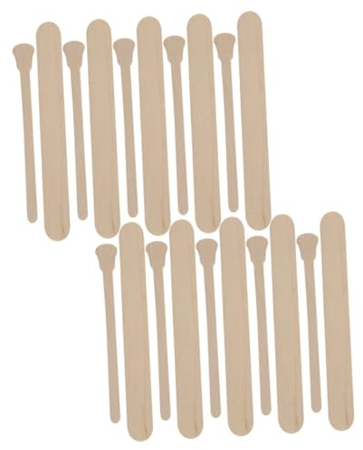 ULTECHNOVO 100 pièces Bâtonnets Bois pour Épilation Cire Spatules Lisses Sans Burr pour Visage et Corps Accessoires Professionnels de Retrait Poils à Domicile Deux Formes pour Divers Besoins
