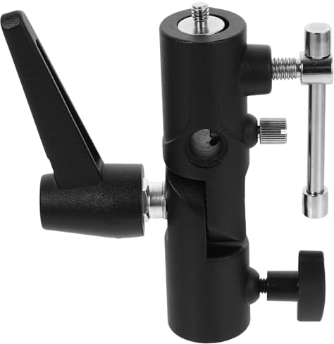 Alipis Support Flash en Alliage D’Aluminium H-Type Adaptateur pour Pied D’Éclairage Pince de Parapluie Compatible Trépied Support Polyvalent pour Lampe Torche et Matériel