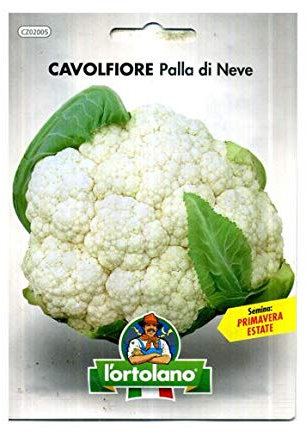 Sementi orticole di qualità l'ortolano in busta termosaldata (160 varietà) (CAVOLFIORE PALLA DI NEVE)