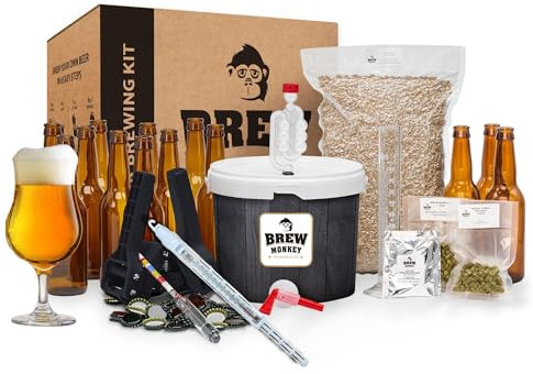 Brew Monkey® Kit de Elaboración de Cerveza Tripel | Luxe Kit 5 litros de cerveza | 6,4% vol. | Kit Para Hacer Cerveza | Kit Cerveza Artesanal | Regalos Originales para Hombre | Regalo Navidad Hombre
