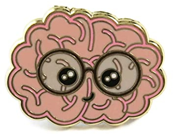Cute Brain Enamel Pin- Kawaii Neurology Lapel Pin for Nurses, Medical Students & Neuroscience Fans, Lanyard Pins