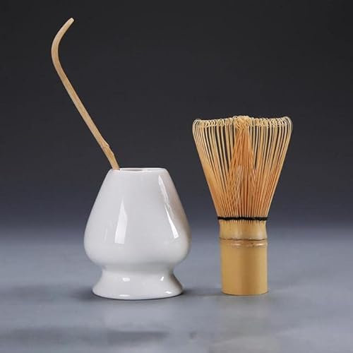 VITAU Set Matcha in Stile Giapponese Kit Cerimonia Matcha per Sala da tè Frusta Matcha Supporto per Frusta in Ceramica Frusta Paletta Tradizionale