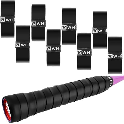 Piriuuo 8 Stück Griffband Tennisschläger, Griffband Anti-Rutsch Overgrip Badminton Grip Schweißabsorbierender Tennisschläger Griffband Griptape für Tennis Griffbänder Squash Schläger