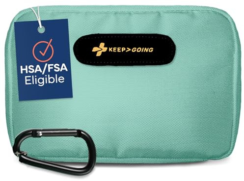 KeepGoing Travel First Aid Kit for Car, Home, Hiking, Camping and Outdoor Emergencies - First Aid Kit Travel Size TSA-Approved