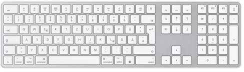 OMOTON Bluetooth-Mac-Tastatur Kabellose Tastatur und für Apple MacBook Pro/Air, iMac, iMac Pro, Mac mini/Pro, wiederaufladbare mit 3 Bluetooth Kanälen, QWERTZ DE-Layout