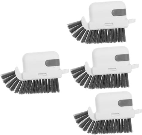 Baluue 4pezzi Spazzola per Pulizia Fessure e Scorrimenti Finestra Strumento Multifunzionale per Pulizia di Cucine Lavelli e Angoli Difficili Design Rimovibile e Resistente