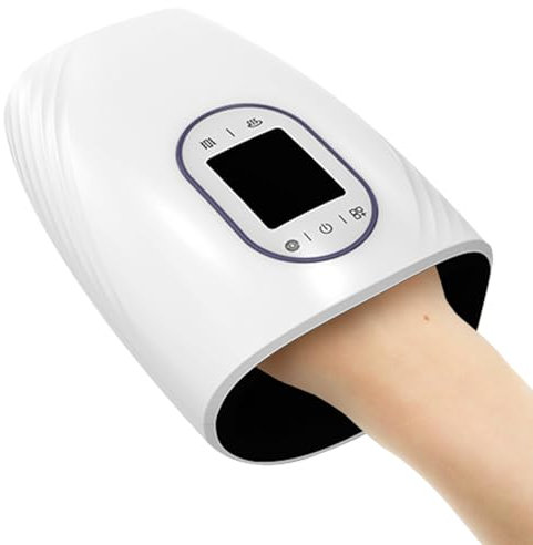 Cordless Handmassagegerät,Elektrisches Handmassagegerät, wiederaufladbares hand massagegerät mit Heizung und Kompression, Handmassagegerät zur Linderung von Arthritis,Karpaltunnelsyndrom
